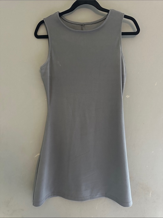 unkown Dresses & Skirts - Women's Sleeveless Gray Tank Mini Dress - Streamlined Everyday Layer